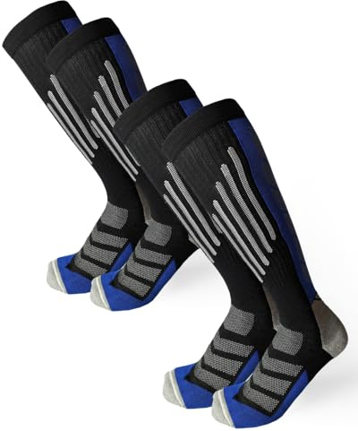KIZI 2 Paia Calze sportive invernali uomo, Calze da Sci adatte per sport invernali Made in Italy (39/42)