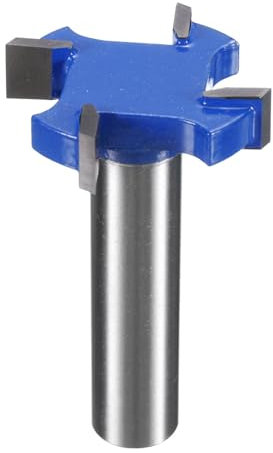 QUARKZMAN Frässkärare T-spårfräs 15/32 tum (12 mm) 1-3/8 tum (35 mm) x 5/16 tum (8 mm) 4 vingar spårfräs karbid fräsar plattfräsar för trä
