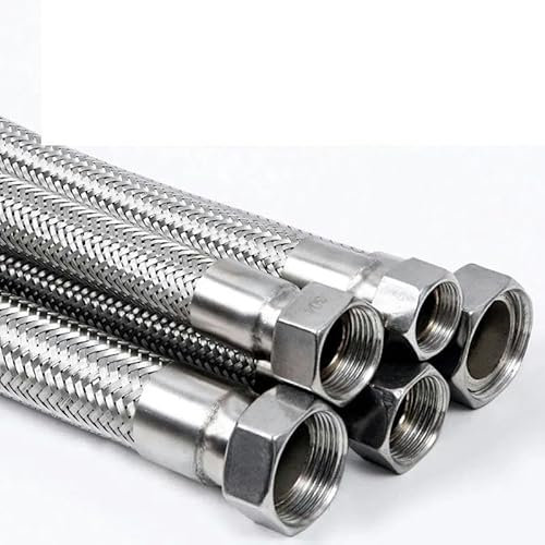 1 Meter G1/2 G3/8 G1/2 G3/4 G1 G1-1/4 G1-1/2 G2 Innendurchmesser 10/20/30/40/50 mm Edelstahl-Metall-Flexschläuche-100 cm-Innendurchmesser 15 mm