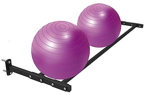 DMMFTERL Ballaufbewahrung für die Wand in der Garage, für das Heim-Fitnessstudio, breit, 121,9–244,8 cm, Yogabälle, Organizer-Gestell/Halter für Gymnastikbälle, Basketball, Fußball, Sportge
