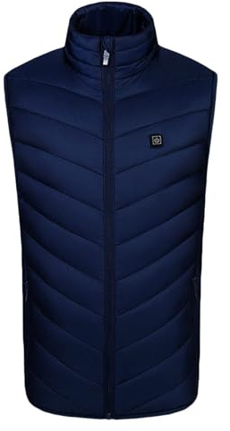 Zeiayuas Veste Chauffante Homme Femme Doudoune Chauffante 8 Coussins Chauffants en Fibre de Carbone, 3 Niveaux de Température pour le Travail en Plein Air en Hiver, Ski, Chasse Motos