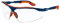 Uvex 9160065 Protection Glasses, i-vo, Clear, Blue/Orange