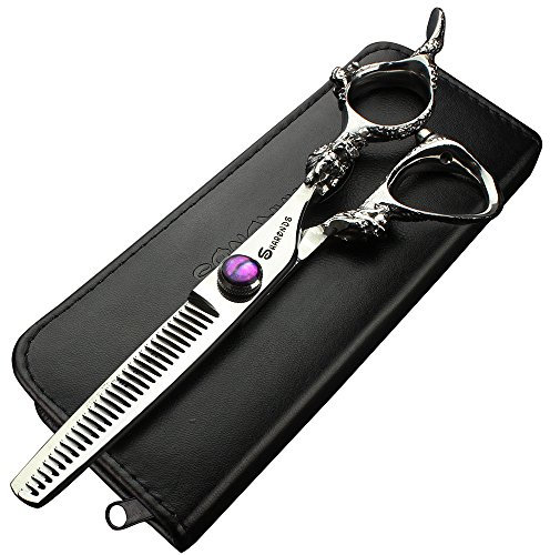 15,2 cm Argent double dragon modelage Ciseaux Japon 440 C de qualité de ciseaux de coiffure