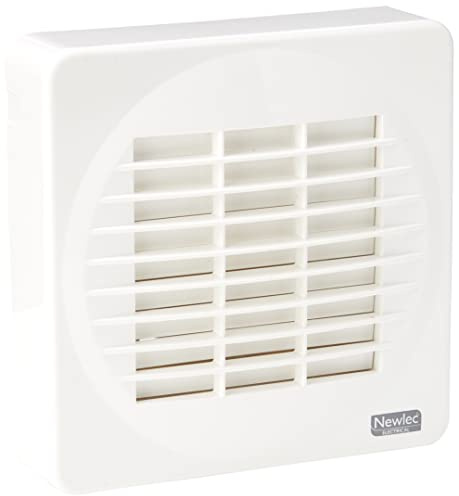 Newlec NL880TS 100MM 4 Bathroom Extractor Fan with Timer and Automatic Shutters, White