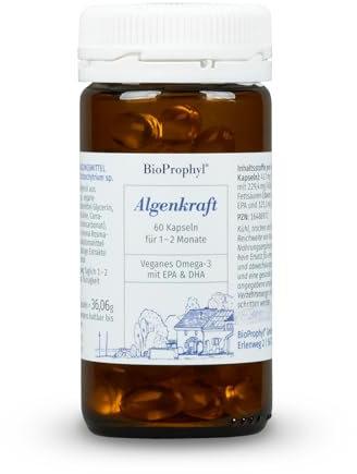 BioProphyl® Algenöl reich an Omega-3-Fettsäuren für ein gesundes Herz - 60 pflanzliche Kapseln für 2 Monate