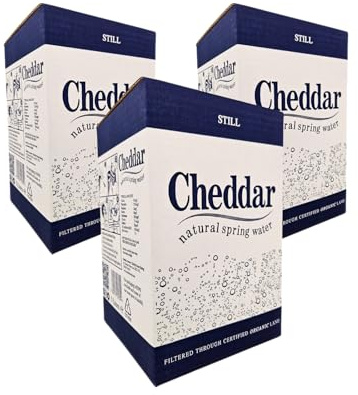 Cheddar Natural Spring Water 5L Fridge Pack Still Water (3 Pack), Drawn from Soil Association Certified Organic Land
