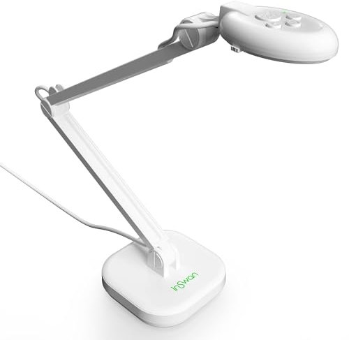 INSWAN INS-2 13MP 4K USB Dokumentenkamera & Visualizer – Ultra HD, A3-Format, Autofokus, LED, Mikrofon, Kompatibel mit MacOS, iPad, Windows & Chromebook für Live-Demos, Fernunterricht & Webkonferenzen