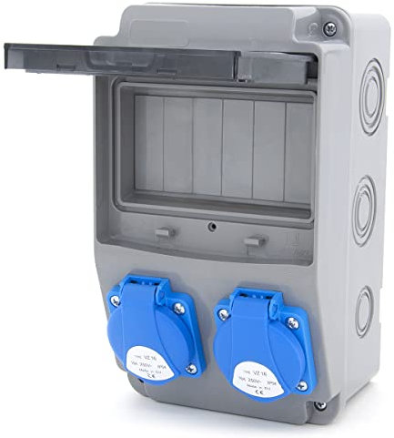 Distribuidor de corriente de obra 6NO 2x230V sin medidor de electricidad LS/FI/MID