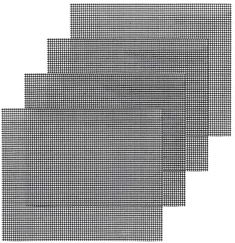 Grillmatten Set 42 * 36cm, 4 Stück Gitter Grillplatte, Teflon Grillmatte antihaft in Schwarz für Gasgrill, Holzkohlegrill, Elektrogrill, Luftfritteuse