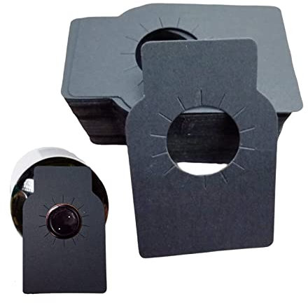 HsentimenH 120 Stück Flaschen Anhänger Etiketten, Kraftpapier Flaschenanhänger, Papier Weinflasche Tags, Wein Etikett Beschriften für Markierungen Informationen Getränke Champagner Weine, Schwarz