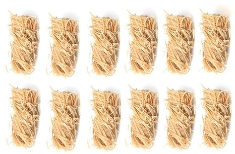 Fulenyi 12 briquets en laine bois pour cheminée, allume-feu pour poêles, barbecues, brûleu à bois et fumeurs, démarreur charbon bois sûr