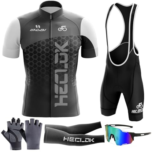 Ropa Ciclismo Verano Hombre Corta Maillot MTB，2024 Conjunto de Trajes de Ciclismo más nuevos+ Pantalones Cortos Transpirable Conjunto Maillot Ciclismo para al Aire Libre (TYP-3,XL)
