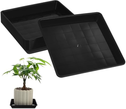 CAXUSD 12 Unidades de maceteros para macetas para Interior y Exterior, bandejas de Recogida de Agua para macetas para Plantas y Flores