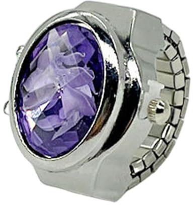 Genérico Anillos De Reloj para Mujer Dedo,Reloj De Anillo De Dedo | Reloj de Dedo Vintage - Relojes creativos de Bling de la Novedad, Relojes de Dedo de joyería Ajustables para Mujeres y Hombres