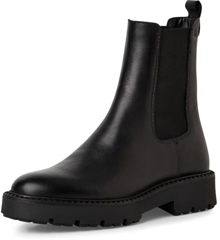 Tamaris Damen Chelsea 1-25473-45, Botas Estilo Mujer, Piel Negra, 38 EU