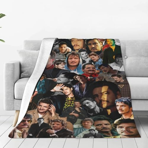 Ireser Pedro Actor Pascal, coperta morbida e leggera in pile di flanella, per bambini e adulti, idea regalo, 101 x 76 cm