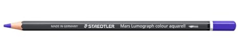STAEDTLER Watercolour Pencil - Pastel Blue Violet - Mars Lumograph Colour Aquarell - Pack of 6, 104-603