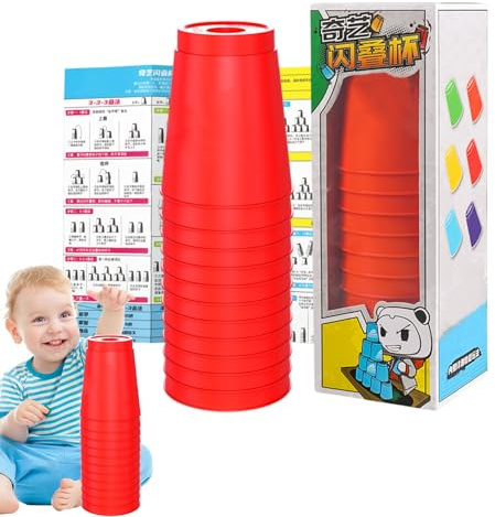 Byuexhp Gobelet pour bébé à empiler | Jouet éducatif empilable | Gobelet d'apprentissage empilable | Pour , adultes et tout-petits pour développer la motricité fine