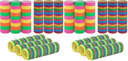 Idena 90255-Mix, Set di 18 Rotoli in Colori Pastello, Neon e Metallizzati, 9-18 Stelle filanti, Come Decorazione per Feste o Compleanni, Multicolore, 9 Rollen, 90255