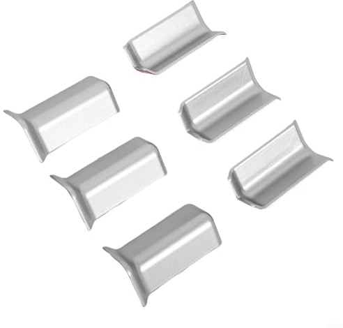 6-pack hörnblock med väggbas med 3 inre och 3 yttre kontakter ger sömlös hörntrimanslutning (M silver)
