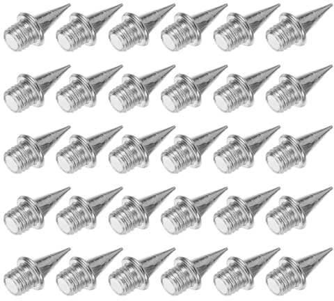 ANDRESLAD Clavos Atletismo de Acero Duro 3/8 Pulgadas para Zapatillas de Pista Sistema de Reemplazo Rápido y Minimización de Resistencia, Pack de 30 Piezas para Saltos y Carreras