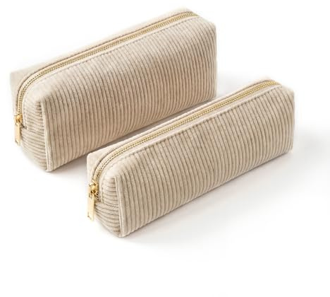 RJTCXJS 2 Stück Federmäppchen Aesthetic, Federmäppchen Cord Mäppchen