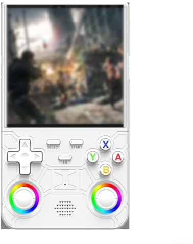 NexRen R36 Ultra 128 GB palmare console di gioco 4 pollici schermo HD retrò classico gioco portatile design ABS corpo per viaggi casa (Whtie)