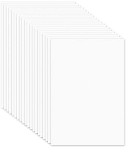 HONQX Shrink Plastic Sheets, 20 PCS Shrinky Dink Art Paper Sheets Shrinkies Dinks Film for Crafts Keychain Making 7.9 x 5.7 Inch