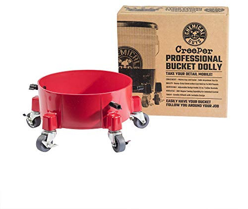 Chemical Guys ACC1001R Creeper Rolling Bucket Dolly for Car Washing, Detailing, Garage & More, Red