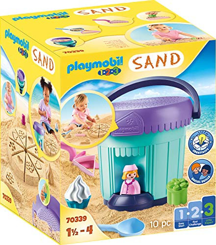 PLAYMOBIL 1.2.3 Sand 70339 Kreativset Sandbäckerei, Ab 1,5 Jahren