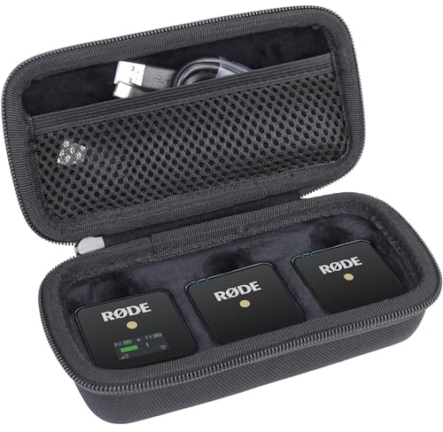 Aenllosi for RØDE Rode Wireless ME/GO gen 3 /GO gen 2 Hard Protective Storage Carrying Case, Black, Case Only