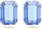 Swarovski Millenia Ohrstecker, Rhodinierte Ohrringe mit Strahlendem Blauem Swarovski Kristall