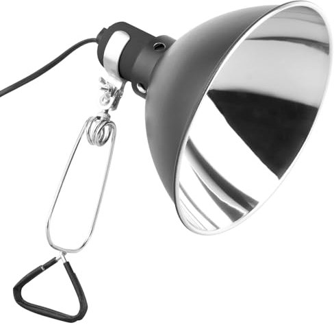 DERNORD E27 Lamp Holder - 8.5 Inch Reptile Light Fixture Heat Lamp Dome Ceramic Bulb Holder Tortoise Accessories UK Plug Socket 21CM