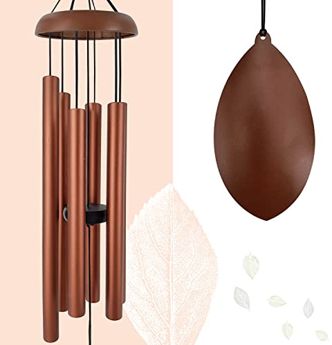 ASTARIN Wind Chimes for Outside Deep Tone,36 Inch Windchime Outdoors，Chimes for Outdoors,Sympathy Wind Chimes Memorial for Mom Dad，Red Copper