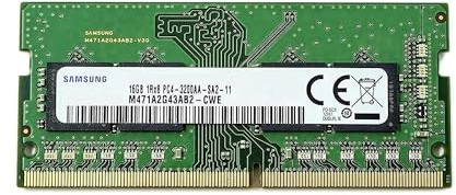 Samsung SODIMM - Memoria RAM para portátil Dell HP Lenovo (16 GB, PC4 3200, DDR4, 1Rx8, M471A2G43AB2-CWE)