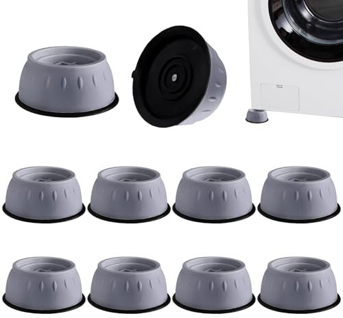 Waschmaschine Füße Pad, 10 Stück Anti Vibration Waschmaschine, Schwingungsdämpfer Waschmaschine, Universal Waschmaschine Gummi-Fußpolster, Vibrationsdämpfer Fußpolster für Trockner, Tisch, 8cm