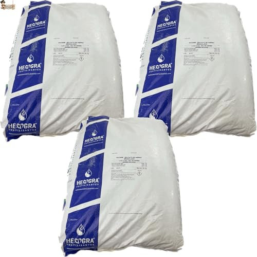 BricoLoco.com Hierro para plantas .¡¡Pack 75 kgs.(3x25kg)!! Sulfato hierro granulado reverdeciente para plantas, árboles cítricos, frutales, limonero. Abono hierro contra clorosis férrica (25 kgs., 3)