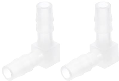 QUARKZMAN 2 Stück Rohrverschraubungen, 6mm Rohrverbinder L-förmige Schlauchverbinder Rohradapter Eckverbinder für Gewächshaus Rahmen, Möbelverbinder, Zeltverbindung Möbel, Bewässerungsrohre