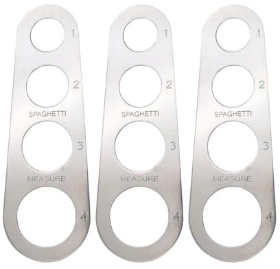 LATRAT Spaghetti Measuring Stainless Steel Spaghetti Scoop Spaghetti Measure with 4 Measuring Holes Kitchen Aid Tools Pack of 3