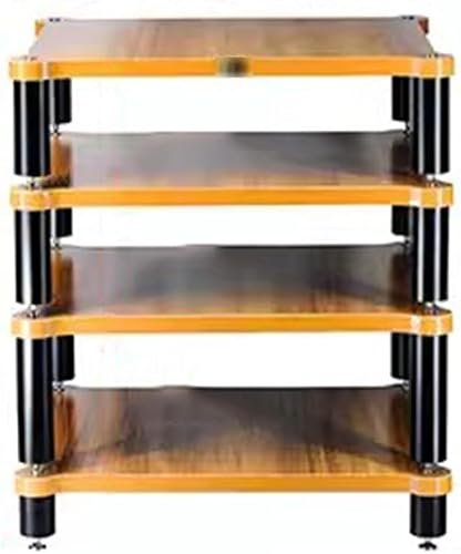 GWWBD HiFi-Regal, AV-Regal, Massivholz, Audio-Regal, Lautsprecher, Verstärker, Schrank, Lautsprecher, Verstärker, Rack, Audio-Video-Komponenten (Größe: 60 x 93 x 48 cm, Farbe: Holz)