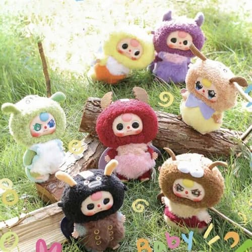 Meokro Baby Three Little Elf Series Animal Elements Plush Doll, Cute Soft Stuffed Toys Pendant Keychain Trendy Doll Box Gifts, 12 Styles Random 1pc