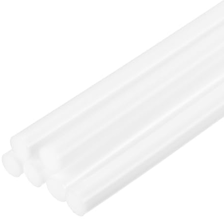 sourcing map Mini bastoncini di colla a caldo per pistola per colla, 0,7 x 20,3 cm, colore bianco, 6 pezzi