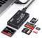 Lector Tarjetas Memoria USB 2.0 Múltiple 6 en 1 para SD SDHC MicroSD MMC CF XD MS M2 Mini SD, Adaptador Múltiple Memoria Todo en Uno con Transferencia de Alta Velocidad Compatible con Windows y Mac