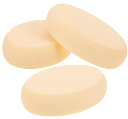 SMASOLO 3 piezas Esponjas Ovaladas para Maquillaje Base y Polvo Aplicador Cosmético para Uso Húmedo y Seco Herramienta Ligera y Precisa para Belleza Facial