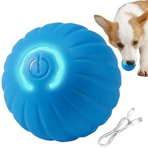 Genérico Pelota Automática para Perros,Suministros Inteligentes Recargables Automaticos Tipo C,Pelota para Gatos | para Estimulación Mental Juego en Interior Entrenamiento y Ejercicio