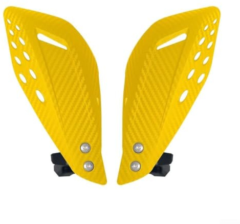Motocross handskydd ABS styre skydd vindtät (gul) | ABS plast, vindtät, skyddar mot grenar, perfekt för motocross och terrängkörning