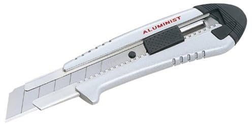 Tajima Cuttermesser (Cutter, Teppichmesser), 25mm Klinge, Auto-Blade-Lock – rostfreier Edelstahl –AC700S