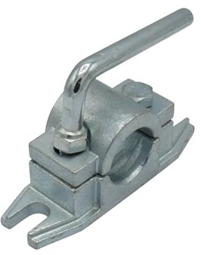 Ribbed Jockey Wheel Tube Clamp 48MM (Zinc Plated Prop Tube Support Fixing)