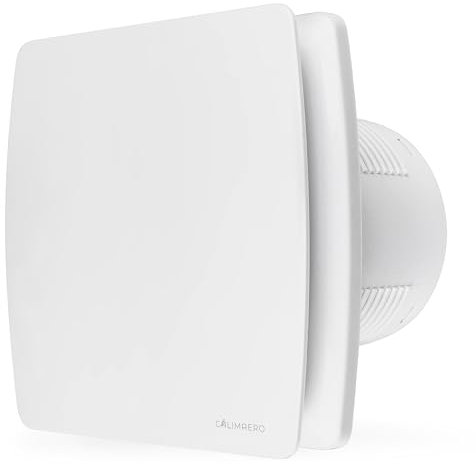 calimaero® BREEZE Badlüfter 100mm Mit Nachlauf Und Rückstauklappe, Badlüfter Mit Feuchtigkeitssensor, Energieeffizient, Leise, Kunststoff 12 W, 95m³/h, 32db, Ipx4