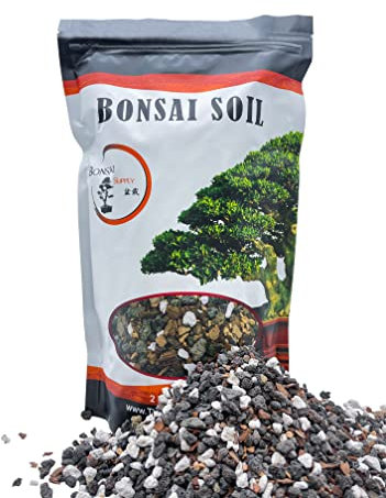 The Bonsai Supply - Miscela di terriccio per bonsai, pre-miscela di pomice, lava, argilla calcinata e corteccia di pino ● Miscela di piante miste per invasatura di The Bonsai Supply (sacchetto da 2